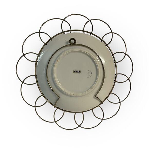 Vintage Japan decorative wall art plate Pears and berries 1970s euc - Picture 2 of 3